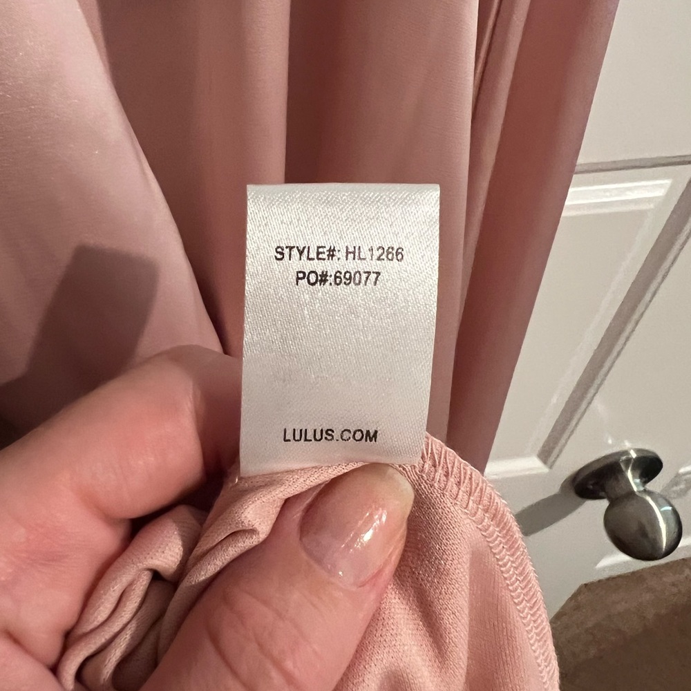 Lulus Sereno mauve pink satin cowl neck asymmetrical dress - Picture 5 of 6